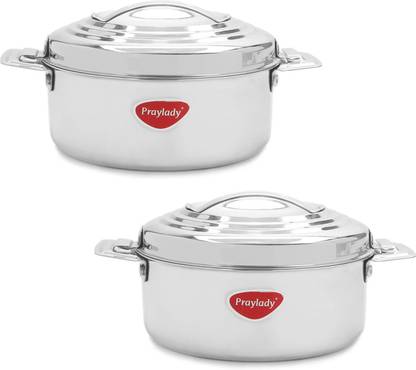 Praylady Hot Pot Pack of 3 Serve Casserole Set
