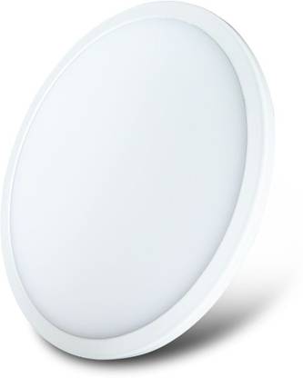 SHINE LED Recess Slim Panel Lights (With Built-in Driver) 5 Watt Round SHAPE(7.8*1 White)CoolWhite Recessed Ceiling Lamp