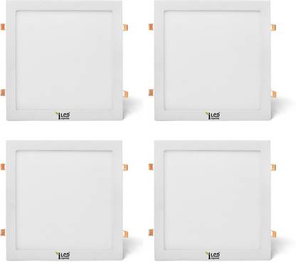 Imperial 24 Watt LED Panel light (Square, Warm White,3000-3500k, Combo of 4) Recessed Ceiling Lamp
