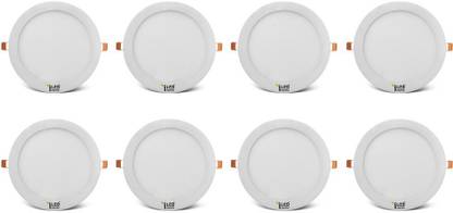 Imperial 15 Watt LED Panel light (Round, Neutral White,4000-4500k, Combo of 8) Recessed Ceiling Lamp