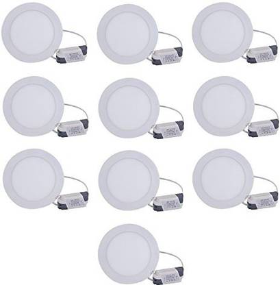 Aastha 18 Watt Ultra Slim White Led Super Bright Panel Light Square Shape Conceal POP Light (Pack of 10) Recessed Ceiling Lamp