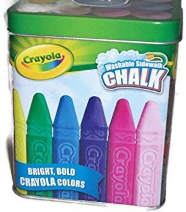 CRAYOLA Crayola Washable Sidewalk Chalk metal tin box outdoor coloring sidewalk chalk
