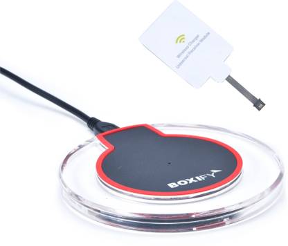 Boxify Glow Universal Qi Wireless Charging Receiver Module with Charger Pad for 5-Pin Micro USB Android Mobile Phone (Port 2) Charging Pad