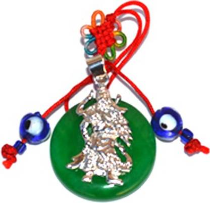 kriti CREATIONS Feng Shui Kwan Kung Glass Beaded Charm