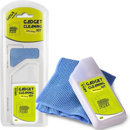 Gizga Essentials Professional Cleaning Kit for Cameras and Sensitive Electronics (Includes: PLUSH Micro-Fiber Cloth, 45ML Antibacterial Cleaning Solution) for Computers