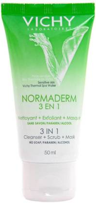Vichy Normaderm 3 in 1 Cleanser+Scrub+Mask Face Wash