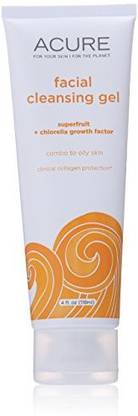 Acure facial cleanser gel superfruit + chlorella growth factor Face Wash