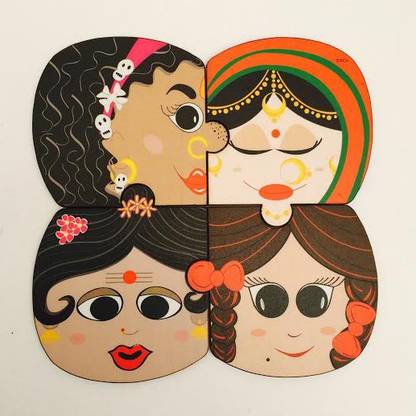 Kya Cheez Hai Square Acrylic Coaster Set