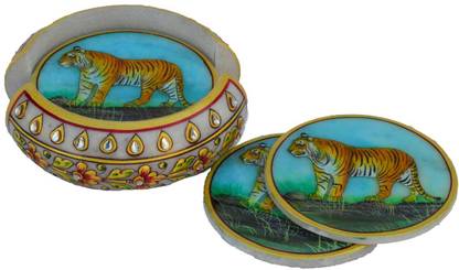 eCraftIndia Round Marble Coaster