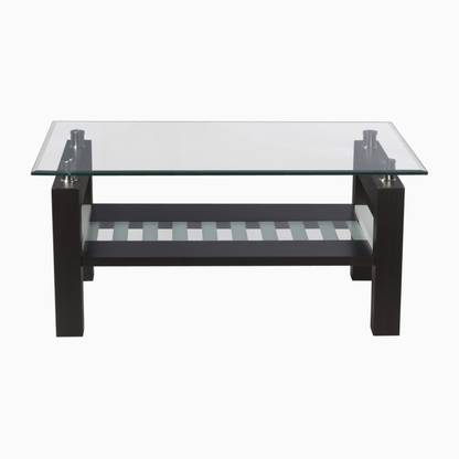 Godrej Interio Alice Coffee Table Walnut Glass Coffee Table