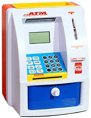 Krypton ATM Machine For Kids With Secret Code Electronic Lock With Display ATM001 Coin Bank