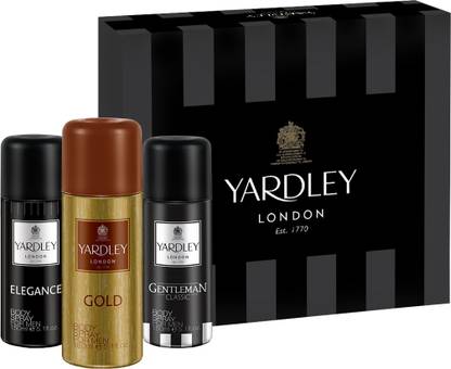 Yardley London Assorted Men Body Spray Tri Pack Combo Set