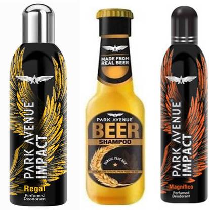 PARK AVENUE Regal,Magnificco and Damage Beer Shampoo Combo Set