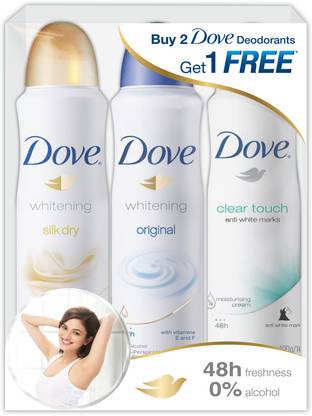 DOVE Buy 2 Deodorants and Get 1 Free Combo Set