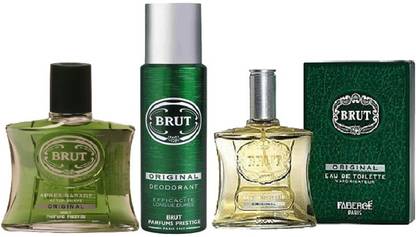 BRUT Original Aftershave 100ml, Deo 200ml, EDT 100ml Gift Set  Combo Set