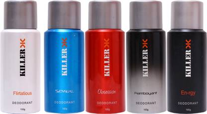 Killer X Flirtatious ,Sensual Deo ,Obsession ,Flamboyant ,Enrgy Combo Set