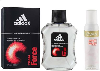 ADIDAS Live It Combo's In EDT Team Force & Jovan The White Musk Deo Combo Set