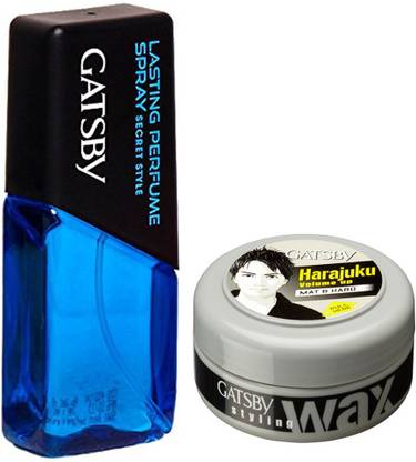 GATSBY Gatsby Lasting Perfume Spray Secret Style and Mat and Hard wax Combo Set
