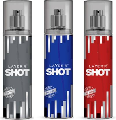LAYER'R Shot Of 3 - Power Play, Deep Desire, Red Stallion Gift Set  Combo Set