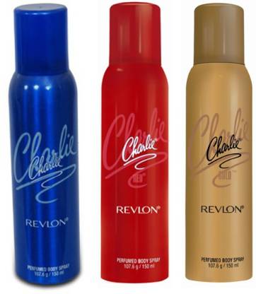Revlon Charlie Deo'S Combo - Red, Blue & Gold Gift Set  Combo Set