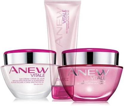 AVON Anew Vitale Day Cream SPF 25 (30 gm) + Night Cream (30 gm) + Cleanser (125 gm)
