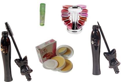 ads 1613 Eyeliner, Mascara, Lipgloss Palette, Lip Gloss, Compact Powder