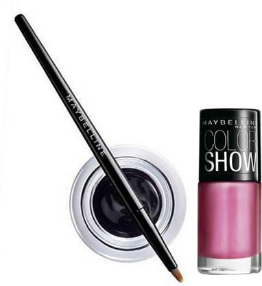 MAYBELLINE NEW YORK Lasting Drama Gel Eye Liner and Color Show Combo 1