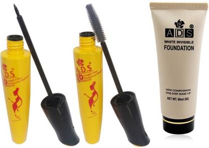 ads Waterproof Eyeliner / Mascara / White Invisible Foundation