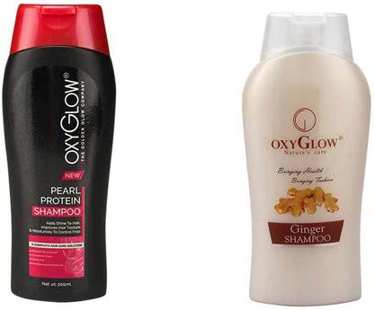 OXYGLOW Golden Glow Pearl Protein Shampoo & Ginger & Honey Shampoo 275 Ml