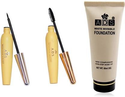 ads Waterproof Eyeliner / Mascara / White Invisible Foundation