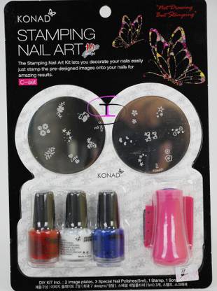 KONAD Stamping Nail Art Kit - Set C
