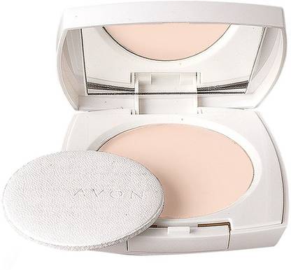 AVON Ideal White Pressed Powder (Soft Bisque) Compact