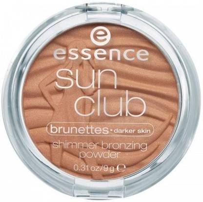 ESSENCE Sun Club Shimmer Bronzing Powder Brunettes-Darker Skin Suntanned 20-73551 Compact