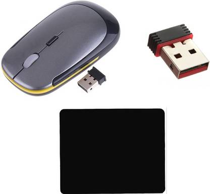 Namo Art Wireless Mouse with Wifi USB Adapter and Mouse Pad Combo Set