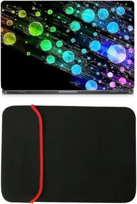Skin Yard Bubble Abstract Laptop Skin/Decal with Reversible Laptop Sleeve - 15.6 Inch Combo Set