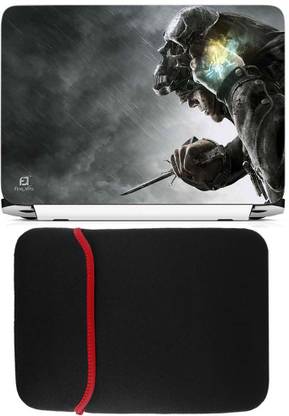 FineArts Assassins Dark Laptop Skin with Reversible Laptop Sleeve Combo Set
