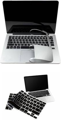 PINDIA Apple Macbook Pro 13 13.3 Inch Md313hn/A Md313ll/A Full Palm Guard Black Keyboard Cover Combo Set
