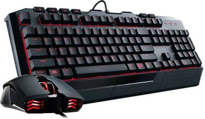 SHRIH Stylish Red LED Gaming Keyboard & Mouse Combo Set