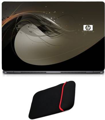 Skin Yard Hp Background Laptop Skin/Decal with Reversible Laptop Sleeve - 14.1 Inch Combo Set