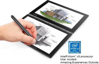 Lenovo Yoga Book Intel Atom Quad Core x5-Z8550 - (4 GB/64 GB EMMC Storage/Windows 10 Home) yb1-x91l 2 in 1 Laptop
