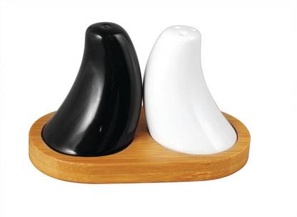 Sunev Salt & Pepper Set Wood, Ceramic