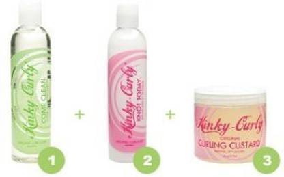 Kinky-curly Combo! (Come Clean & Knot Today & Curling Custard )