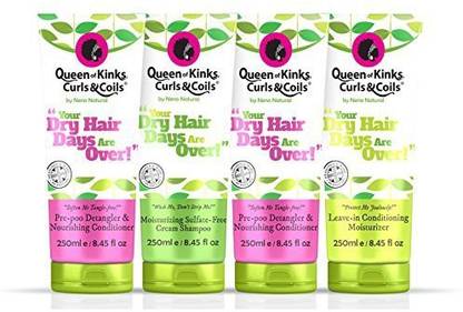 Neno Natural ural Hair Product Set: Conditioner + Detangler (x2), Shampoo (x1), Leave-In Moisturizer (x1) - Queen of Kinks, Curls &amp; Coils ~ Your Dry Hair Days Are Over