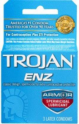 Trojan ENZ Armor Spermicidal Lubricant Condom