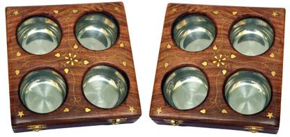 Woodino Handicrafts Wood Pickle Container & Salt Pepper Container  - 200 ml