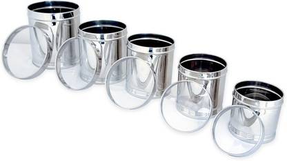 Uniqraft Steel Grocery Container  - 1 L, 4 L, 3 L, 2 L, 5 L