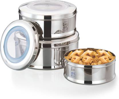 JVL Steel Grocery Container  - 2100 ml, 1350 ml, 900 ml