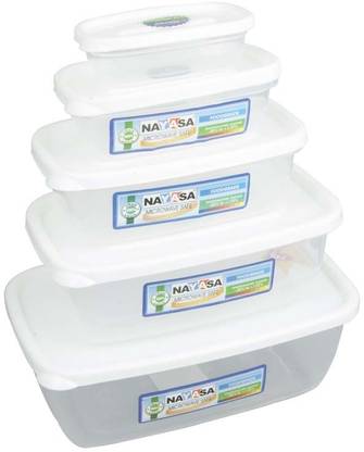 NAYASA Plastic Fridge Container  - 150 ml, 1800 ml, 680 ml, 300 ml, 1100 ml