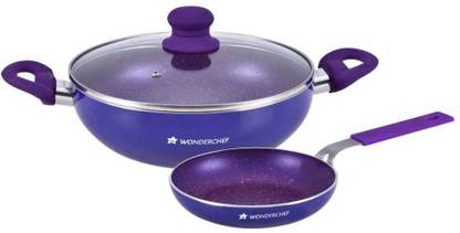 WONDERCHEF 3 Pc Blueberry WM Set Induction Bottom Non-Stick Coated Cookware Set