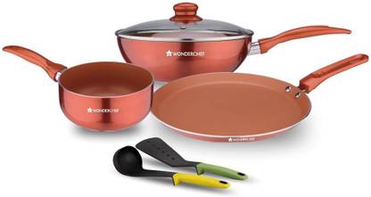 WONDERCHEF Diva Collection Induction Bottom Non-Stick Coated Cookware Set